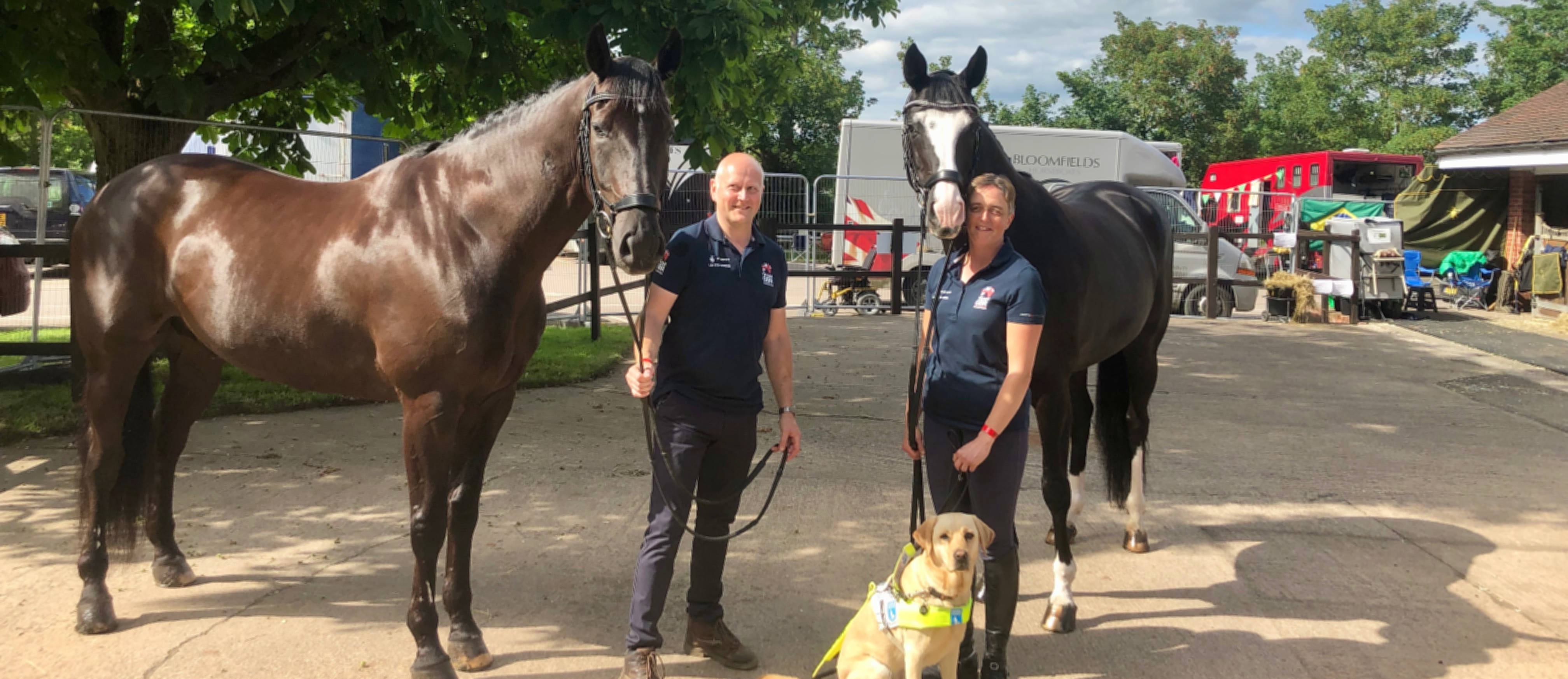 Nicky, Gary and Sparky standing with Eddie and Betty